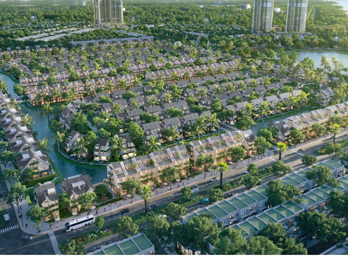 Vị trí biệt thự đảo Central Island: Tọa thị – Kề giang – Cận Lộ